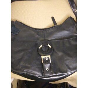 d'margeaux black leather Purse Handbag with adjustable strap  New with tags